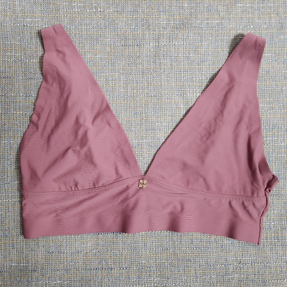 Nicole Miller Womens Medium Pink Wireless Bralette Bra